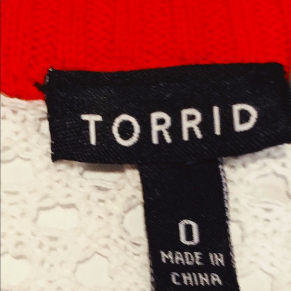 Torrid Open Knit Striped Top - Picture 3 of 3